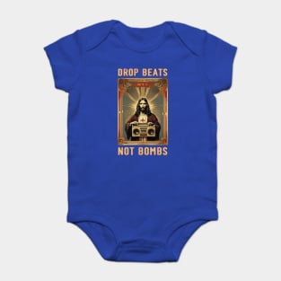 Drop Beats Not Bombs Anti-War Jesus Baby Bodysuit